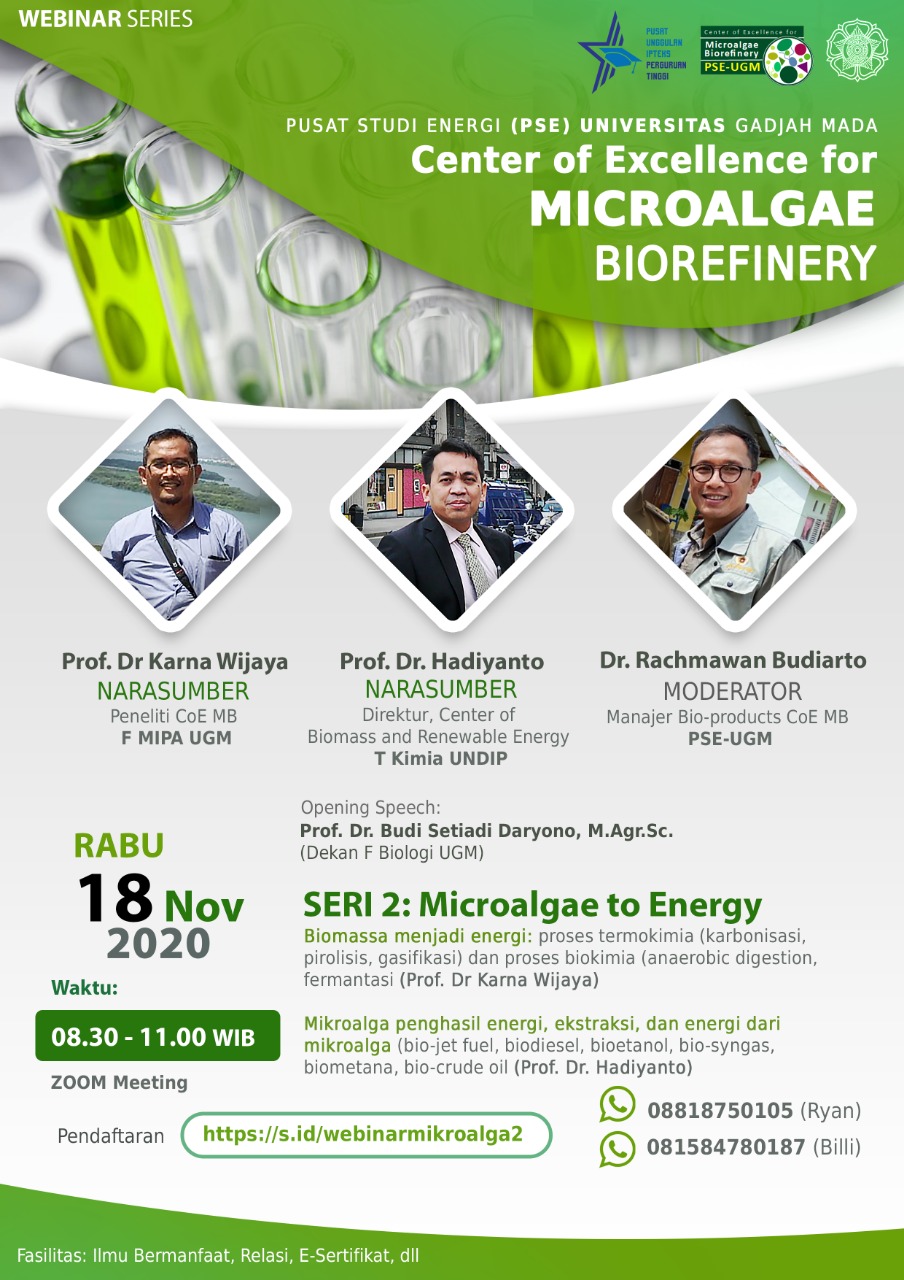 Rangkaian Webinar Microalgae Biorefinery – PUIPT Microalgae Biorefinery ...